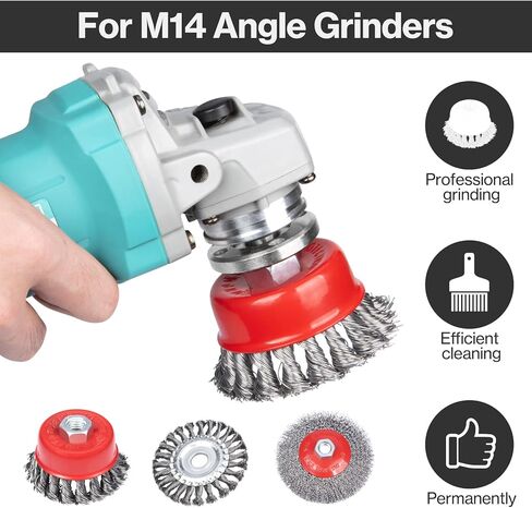 مجموعة فرشاة كأس عجلة سلكية 4.5 بوصة لمطاحن الزوايا، Lytool 3 قطع عجلات فرشاة الأسلاك، فرشاة كأس معقودة ملتوية، 5/8 -11 بوصة، فرشاة كأس خشنة مجعدة لتنظيف الصدأ وتجريد المواد الكاشطة in Kuwait
