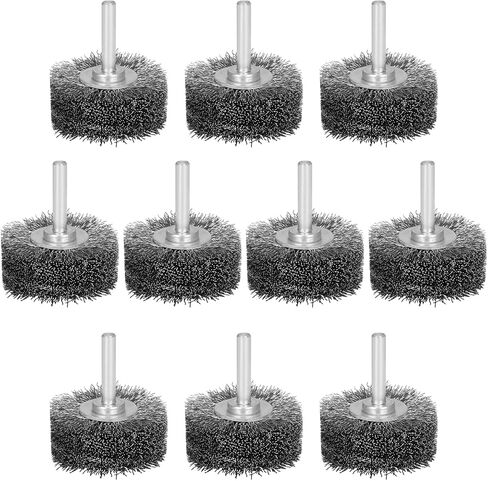 2 Inch Wire Wheel Brush for Drill Attachment 2Pcs | Carbon Steel Brushes for Paint,Rust & Corrosion Removal,1/4in Shank, 20000RPM in Saudi Arabia