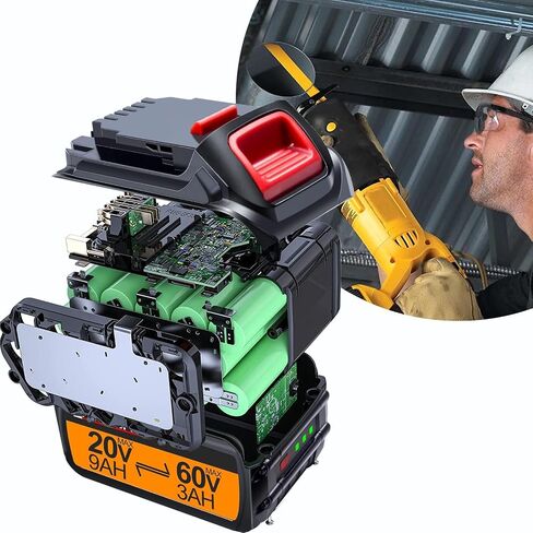 JGSPJ DCB609 60V Battery Replacement for Dewalt 20V / 60V Battery DCB609 DCB606 DCB612 20V 60V 9.0Ah Lithium Batteries in Saudi Arabia