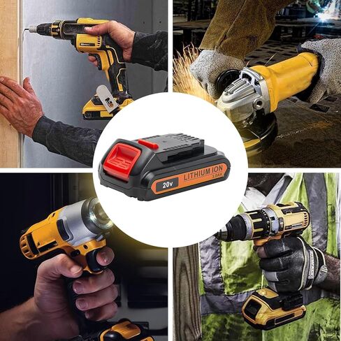 SKYON 20V 4.0Ah DCB230 Battery Replacement for DCB203 2Ah DCB201 1.5Ah DCBP034 1.7Ah DCBP520 5Ah DCB230 3.0Ah DCB240 4.0Ah 20V MAX* XR Compact Battery Compatible with Dewalt 20V Cordless Power Tools in Kuwait