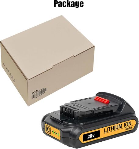 SKYON 20V 4.0Ah DCB230 Battery Replacement for DCB203 2Ah DCB201 1.5Ah DCBP034 1.7Ah DCBP520 5Ah DCB230 3.0Ah DCB240 4.0Ah 20V MAX* XR Compact Battery Compatible with Dewalt 20V Cordless Power Tools in Kuwait