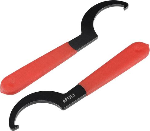 uxcell C Type Wrench Spanner for APU13 CNC Lathe Keyless Drill Chuck, with Red Non-slip Handle 2pcs in Saudi Arabia