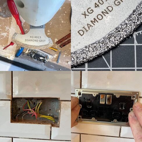 XXGO 7 Pcs Titanium Diamond Oscillating Tool Blades for Grout Removing Wood Nails Metal Cutting XGM0611 in Kuwait