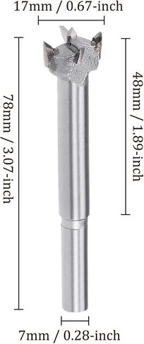 Kozelo 2pcs Forstner Drill Bits - [48mm] Tungsten Carbide Auger Opener for Wood Furniture Hinge Woodworking Use, Hex Shank, Gray in Saudi Arabia
