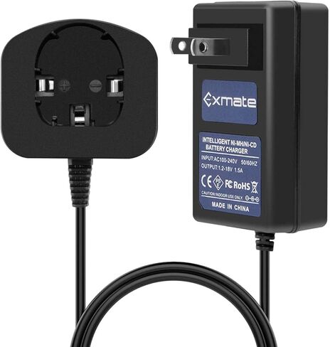 شاحن بطارية Exmate Multivolt 1.2V-18V مناسب لبطاريات Ryobi 7.2V 9.6V 12V 14.4V 18V Ni-MH/Ni-Cd Pod Style (ليس لبطارية ليثيوم أيون) in Kuwait