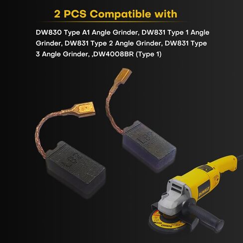 2 قطعة N035692 فرشاة كربون بديلة لطاحونة الزوايا DeWALT DW830 DW831 DW830C، 402874-03-2pk [أداء موثوق] [سهلة التركيب] in Kuwait