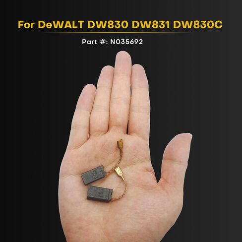 2 قطعة N035692 فرشاة كربون بديلة لطاحونة الزوايا DeWALT DW830 DW831 DW830C، 402874-03-2pk [أداء موثوق] [سهلة التركيب] in Kuwait