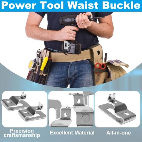 15PCS Belt Clips for Dewalt, 304 Stainless Steel Drill Holder Tool Clips Hanger Hook Kit with Screws Accessories, Compatible with Dewalt 20V Power Tools N268241, DCD980, DCD985, DCD980L2, DCD985L2 in Saudi Arabia