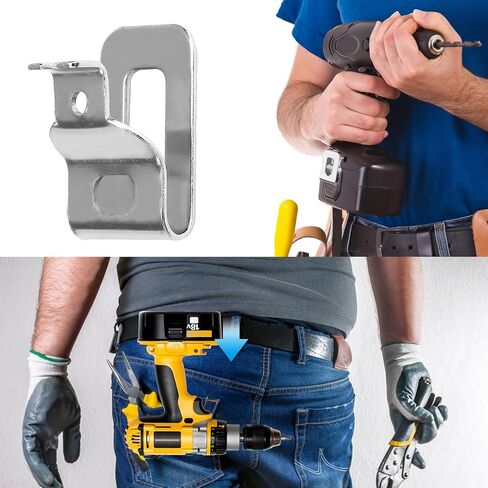 15PCS Belt Clips for Dewalt, 304 Stainless Steel Drill Holder Tool Clips Hanger Hook Kit with Screws Accessories, Compatible with Dewalt 20V Power Tools N268241, DCD980, DCD985, DCD980L2, DCD985L2 in Saudi Arabia