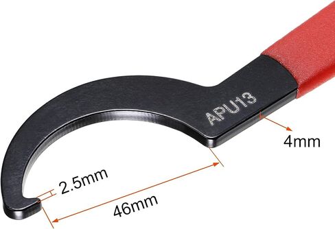 uxcell C Type Wrench Spanner for APU13 CNC Lathe Keyless Drill Chuck, with Red Non-slip Handle in Saudi Arabia