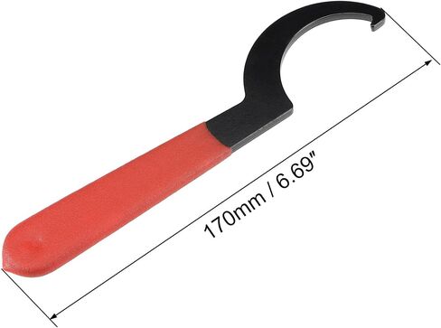 uxcell C Type Wrench Spanner for APU13 CNC Lathe Keyless Drill Chuck, with Red Non-slip Handle in Saudi Arabia