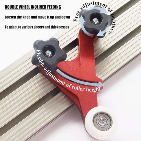 لوحات Piokrtye متعددة الأغراض من الريش، منشار طاولة آمن من سبائك الألومنيوم، دليل تغذية، أدوات دفع سلامة نجارة مطورة لمنشار طاولة جهاز التوجيه in Kuwait