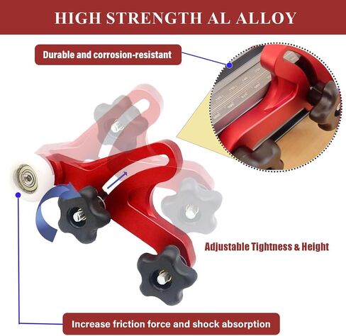 لوحات Piokrtye متعددة الأغراض من الريش، منشار طاولة آمن من سبائك الألومنيوم، دليل تغذية، أدوات دفع سلامة نجارة مطورة لمنشار طاولة جهاز التوجيه in Kuwait