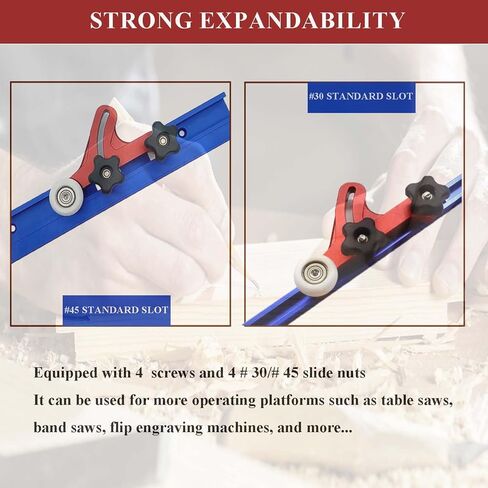 لوحات Piokrtye متعددة الأغراض من الريش، منشار طاولة آمن من سبائك الألومنيوم، دليل تغذية، أدوات دفع سلامة نجارة مطورة لمنشار طاولة جهاز التوجيه in Kuwait