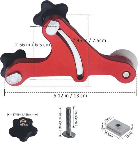لوحات Piokrtye متعددة الأغراض من الريش، منشار طاولة آمن من سبائك الألومنيوم، دليل تغذية، أدوات دفع سلامة نجارة مطورة لمنشار طاولة جهاز التوجيه in Kuwait