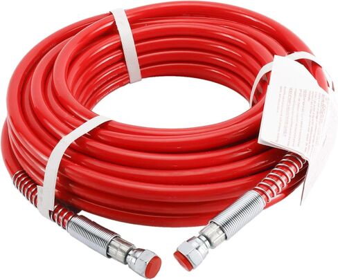 خرطوم رش طلاء بدون هواء 50 قدم × 1/4 بوصة، أنبوب ألياف مرن خفيف اللون أحمر 15 متر، أنبوب بخاخ عالي الضغط (15 متر) in Kuwait