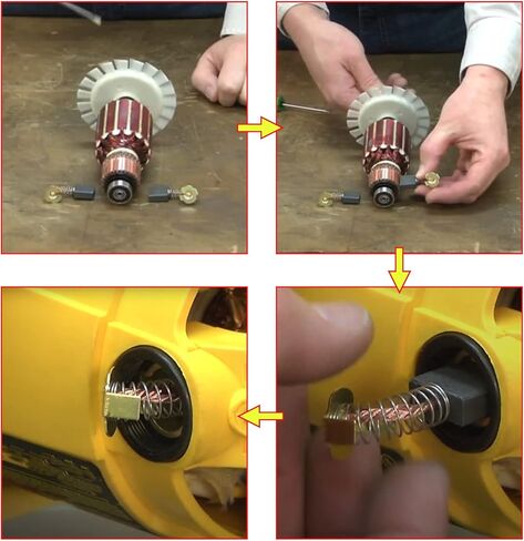 614367-00 فرش كربون لديوالت D2400 DW713/DW715/DW716 مناشير ميتري تناسب Ryobi BTS21-D04 وRidgid 0502025007 in Kuwait