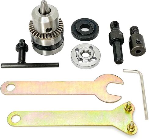 Electric Drill Chuck Angle Grinder Wheel Mandrel Adapter Disc Holder Spanner Shaft Connecting Rod 1/5"-3/8" Motor Shaft Coupler DIY Mini Saw Table Electrical Tool Fit for 5mm Shaft 775 795 895 Motor in Saudi Arabia