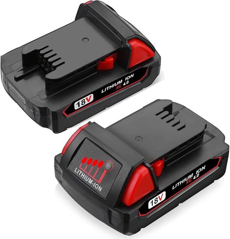 SKYON 18V 4.0Ah 72Wh 48-11-1820 استبدال البطارية لـ M-18 48-11-1820 2.0Ah 36Wh 48-11-1815 1.5Ah 27Wh بطارية ليثيوم مدمجة متوافقة مع بطارية أدوات الطاقة اللاسلكية Milwaukee 18V 2 حزمة in Kuwait