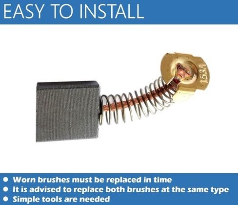 6-Pack Durable CB154, CB-154 Replacement Carbon Brushes Compatible with Makita 181048-2/181047-4/194986-9/957805410, Replaces CB153, CB154, CB155, CB157, CB161, CB163 in Kuwait