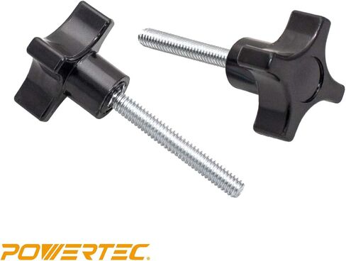 POWERTEC QNB3011-P2 4-Point Stud Knobs, 1/4"-20 Threaded Thumb Screw Star Knob with 2" Stud, 10 PK in Saudi Arabia