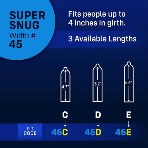 MyONE Snug Sized Condoms | 45C: Super Snug (45), Length 4.7" (C) in Saudi Arabia