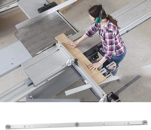 650mm Rail Miter Bar, Aluminum Alloy Rail Miter Bar Slider Table Saw Gauge Rod Miter Gauge Wood Working Tool Saw Blades Parts Accessories for Table Saw Woodworking Works in Saudi Arabia