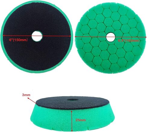 وسادات تلميع التلميع، 6 قطع 6 بوصة من ألواح الدعم المركبة، وسادات إسفنجية تلميع، مجموعة أدوات تلميع عازلة للسيارة، وتلميع، وإزالة الشعر بالشمع، ومرفق للحفر in Kuwait