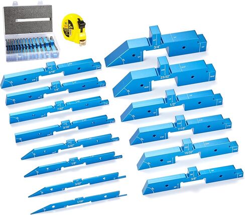 مكعبات اعداد لاعمال النجارة من تويكاي، 14 قطعة من مكعبات اعداد طاولة الراوتر، قضبان اعداد طاولة راوتر دقيقة من الالومنيوم لمنشار طاولة الراوتر واعداد قياس الزاوية، مكعبات اعداد لاعمال النجارة in Kuwait