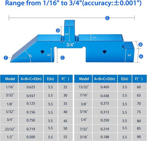مكعبات اعداد لاعمال النجارة من تويكاي، 14 قطعة من مكعبات اعداد طاولة الراوتر، قضبان اعداد طاولة راوتر دقيقة من الالومنيوم لمنشار طاولة الراوتر واعداد قياس الزاوية، مكعبات اعداد لاعمال النجارة in Kuwait