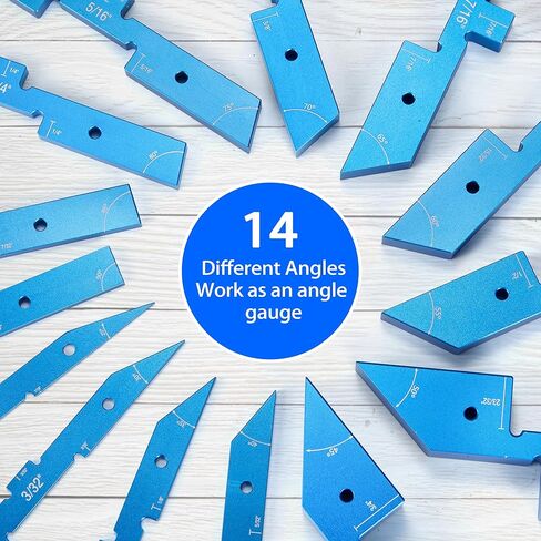 مكعبات اعداد لاعمال النجارة من تويكاي، 14 قطعة من مكعبات اعداد طاولة الراوتر، قضبان اعداد طاولة راوتر دقيقة من الالومنيوم لمنشار طاولة الراوتر واعداد قياس الزاوية، مكعبات اعداد لاعمال النجارة in Kuwait