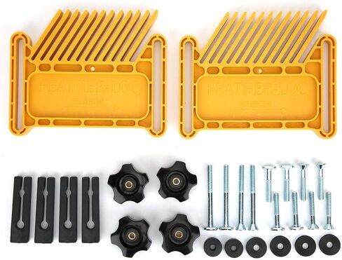 2Pcs Woodworking Feather Board Set, Adjustable Woodworking Safety Device Table Saw for Stationary Electric Cutting Tools and Router Tables Saws,166mmx90mm, Yellow in Saudi Arabia