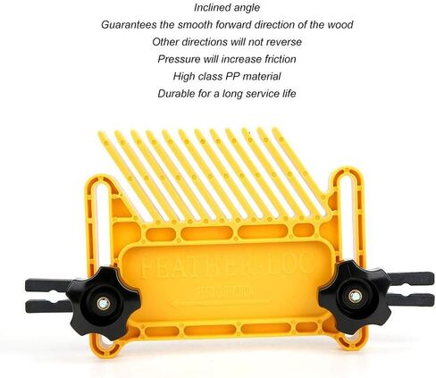 2Pcs Woodworking Feather Board Set, Adjustable Woodworking Safety Device Table Saw for Stationary Electric Cutting Tools and Router Tables Saws,166mmx90mm, Yellow in Saudi Arabia