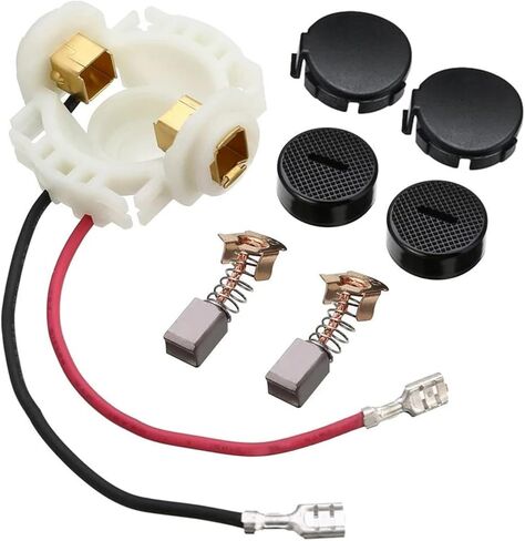 مجموعة حامل فرش كربون لماكيتا CB430 BGA450 BGA452 BJS160 غطاء حامل فرشاة الكربون مع 2 فرشاة كربون، 1 حامل فرشاة، 2 غطاء، 2 غطاء in Kuwait