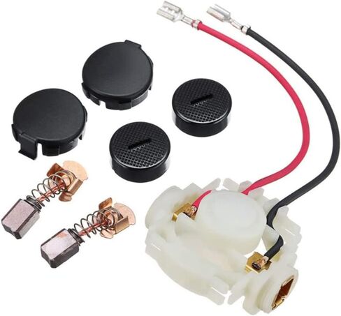 مجموعة حامل فرش كربون لماكيتا CB430 BGA450 BGA452 BJS160 غطاء حامل فرشاة الكربون مع 2 فرشاة كربون، 1 حامل فرشاة، 2 غطاء، 2 غطاء in Kuwait