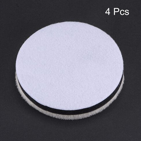 uxcell 2" Wool Felt Sponge Polishing Pad Hook and Loop Buffing Wheel Fine Polishing for Orbital Polisher Buffer 8 Pcs in Kuwait
