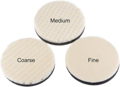 uxcell 2" Wool Felt Sponge Polishing Pad Hook and Loop Buffing Wheel Fine Polishing for Orbital Polisher Buffer 8 Pcs in Kuwait