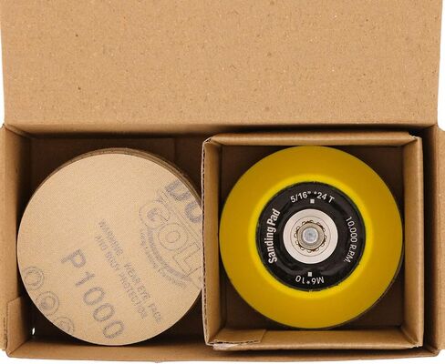 Dura-Gold 3" Sanding Discs - Variety Pack, Hook & Loop DA Backing Plate & Soft Density Interface Pad in Saudi Arabia