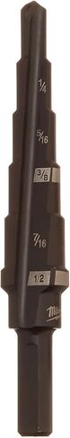 Milwaukee Electric Tool Power Extensions Electric Step Drill Bit, NO 2, 3/16" to 1/2" in Saudi Arabia