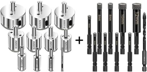Wet/Dry Diamond Drill Bits for Glass, Ceramic, Tile, Marble, Porcelain in Kuwait