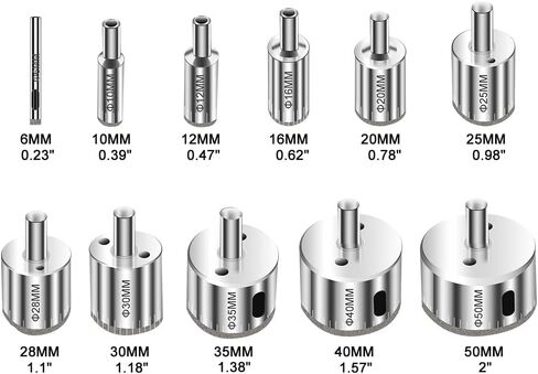 Wet/Dry Diamond Drill Bits for Glass, Ceramic, Tile, Marble, Porcelain in Kuwait