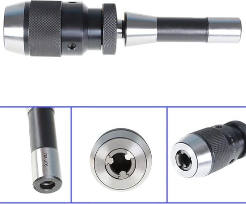 kimllier Self-tightening Keyless Drill Chuck 1/32-5/8 Inch Clamping Range 0.005 Inch Accuracy Heavy Duty Drill Chuck with R8 Shank Adapter Fit for CNC Lathe Milling Drill Machine in Saudi Arabia