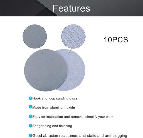 Utoolmart 4 Inch Hook and Loop Sanding Disc 3000 Grits Flocking Sandpaper for Random Orbit Sander Gray 20Pcs in Saudi Arabia