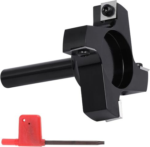 RealPlus CNC Spoilboard Surfing Router Bit، 1/2 "عرقوب 3" قطر القطع، 4 جناح كربيد إدراج بلاطة تسطيح جهاز التوجيه بت التخطيط لقمة الخشب المسوي in Saudi Arabia