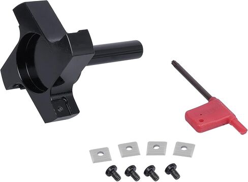 RealPlus CNC Spoilboard Surfing Router Bit، 1/2 "عرقوب 3" قطر القطع، 4 جناح كربيد إدراج بلاطة تسطيح جهاز التوجيه بت التخطيط لقمة الخشب المسوي in Saudi Arabia