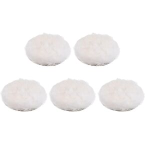 HARFINGTON 5pcs Wool Buffing Pads, 2 inch Wool Polishing Pad Soft Buffing Pads Polishing Wheel with Hook and Loop Polishing, Buffing and Cutting for Car, Furniture in Saudi Arabia