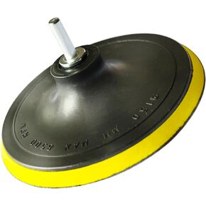 لوحة دعم مقاس 6 بوصات مع محول بت ملولب M14، وعمود دوران TPI مقاس 5/8 بوصة للاستخدام مع مطحنة الزوايا أو مثقاب لتلميع الصنفرة المدارية للسيارات، أداة تلميع لأقراص الصنفرة/وسادات إسفنجية صوفية in Kuwait