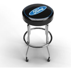 Plasticolor 004751R01 Ford Oval Logo Garage Stool,Black w/Blue Logo in Kuwait
