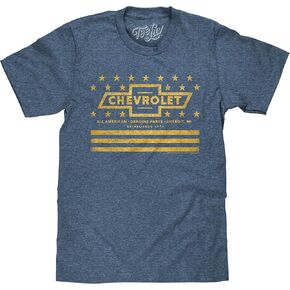 Tee Luv Chevrolet T-Shirt - Yellow Stars and Stripes Chevy Shirt
