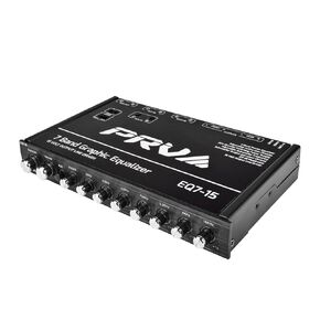 PRV AUDIO EQ7-15 7 Band Graphic Equalizer 15 Volt RCA Line-Level Output with Fader and Subwoofer Level Control for Car Audio in Saudi Arabia